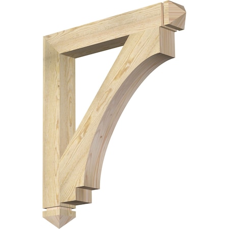 Ekena Millwork Imperial Arts & Crafts Rough Sawn Bracket, Douglas Fir, 4"W x 30"D x 34"H BKT04X30X34IMP03RDF
